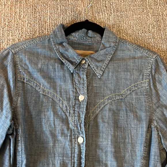 1969 gap jeans Jean shirt button down - Picture 2 of 5